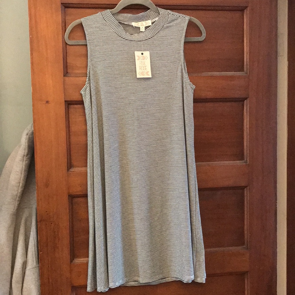 Pink Rose Lightweight Striped Dress